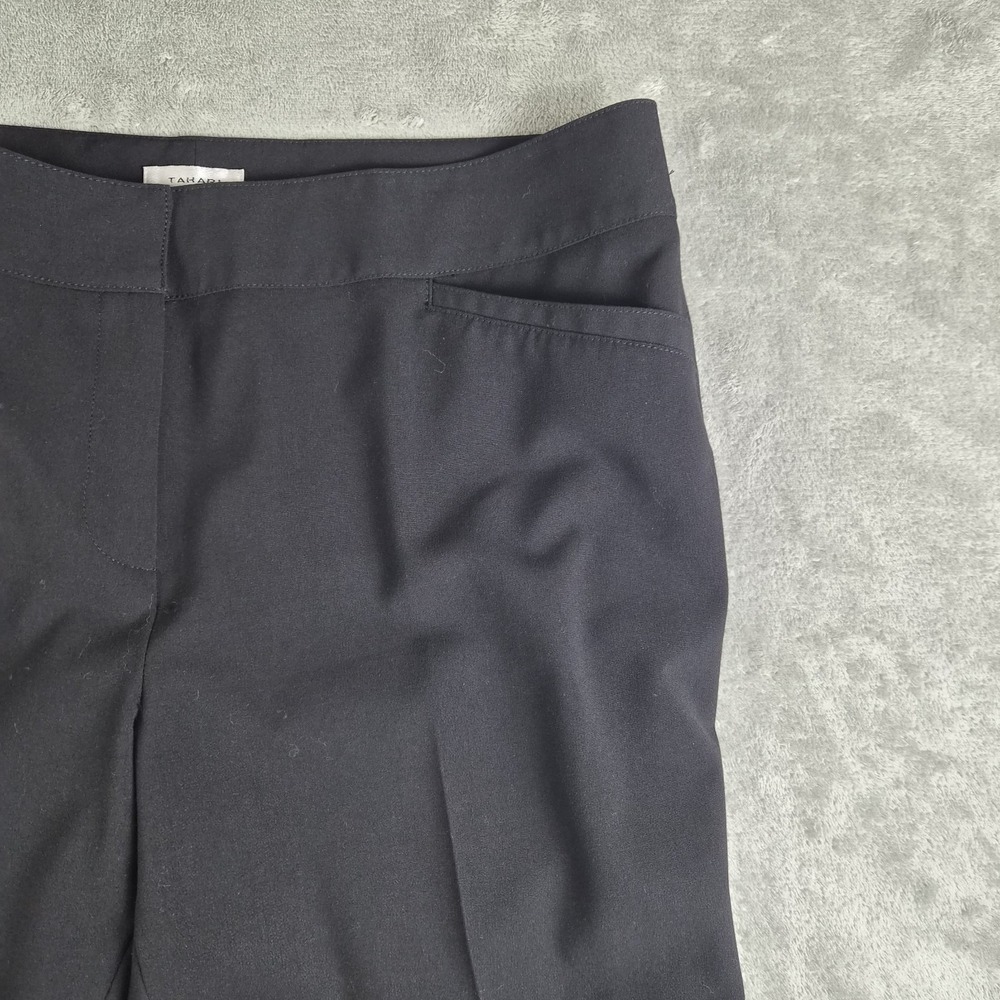 Tahari Arthur S Levine Pants Wonens 14 Black Stretch Straight Leg Dressy Trouser - Picture 9 of 13